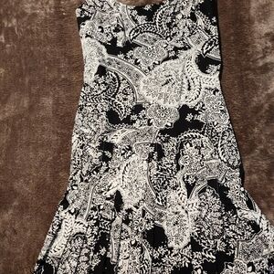 White House Black Market Black and White Mini Dress